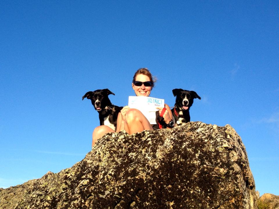 Annette, Babs and Bruce on the summit of Clifty