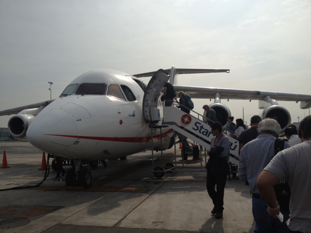 Boarding our StarPeru flight to Cusco
