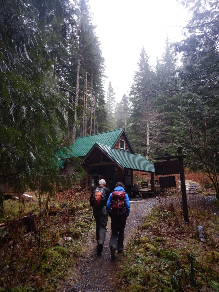 The caretaker cabin at Goldmyer. Always check in with the caretakers before visiting and most importantly, make a reservation to guarantee your visit!