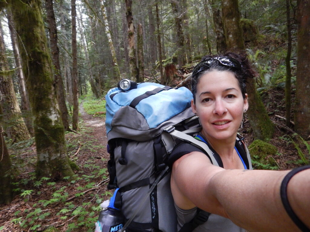 Looking a little tired after a "beary" exciting Saturday night. Backpacking is tough!