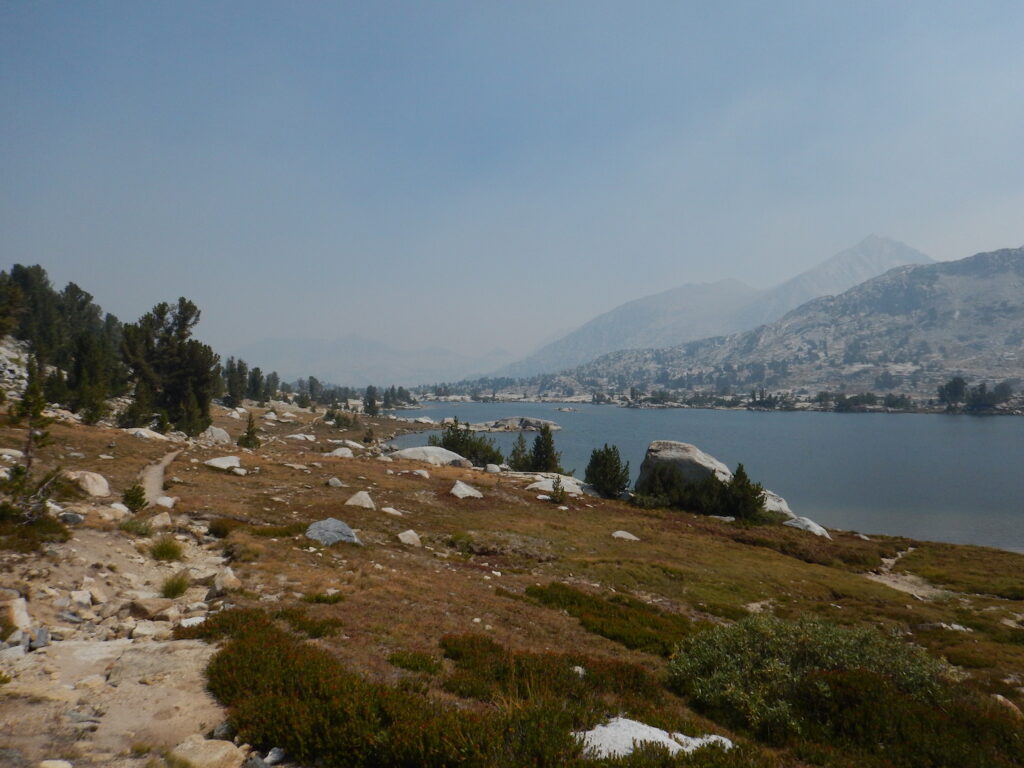 Looking back at Marie Lake on our way over Selden Pass. We could barely see the valley we had just hiked through.