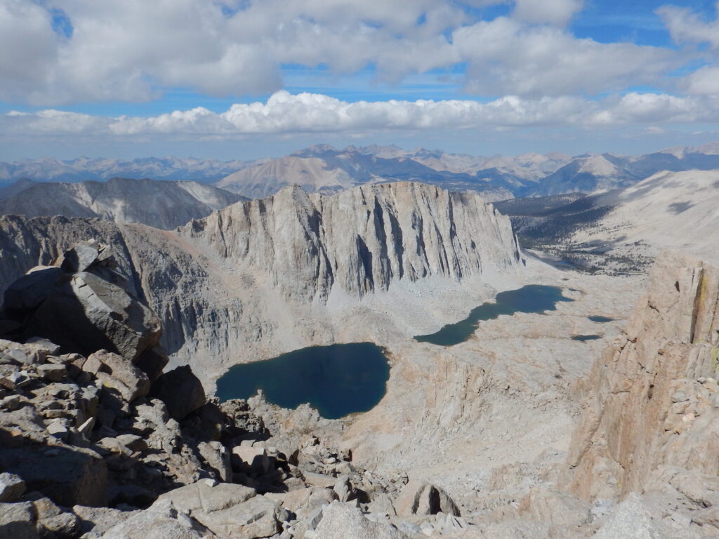 Spectacular views from the Whitney Trail Crest! From here the trail winds around the backside of Whitney and gets a little exposed and technical in places. It's a bit slow going until you hit the last big climb to the summit.