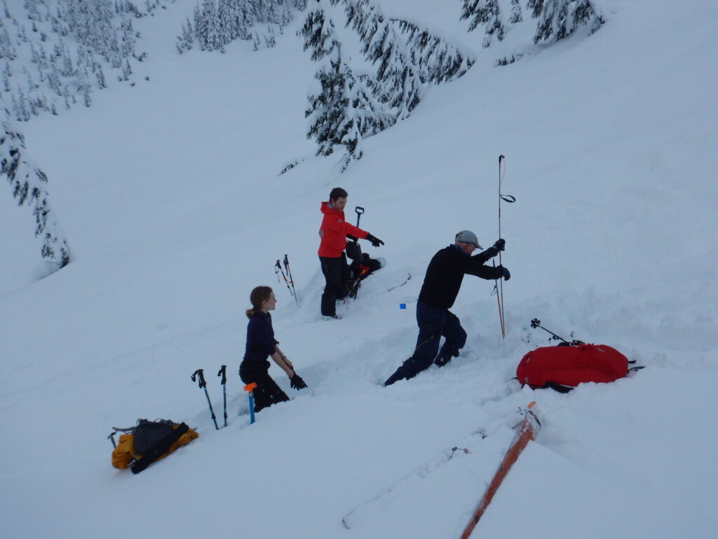 The hasty team finds and digs out their first subject. Their digging skills were impressive because it was buried DEEP!