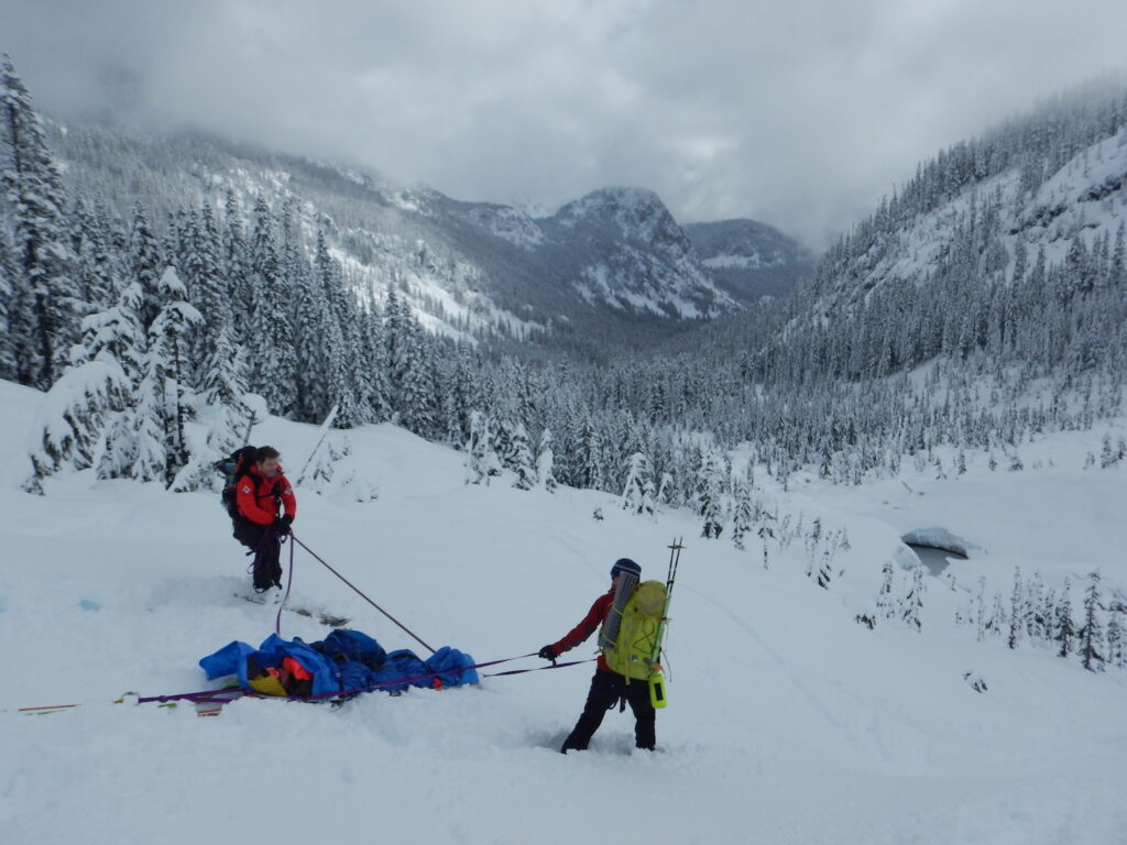 Since this was training, the team decided to practice their rigging to lower Ian down the mountain