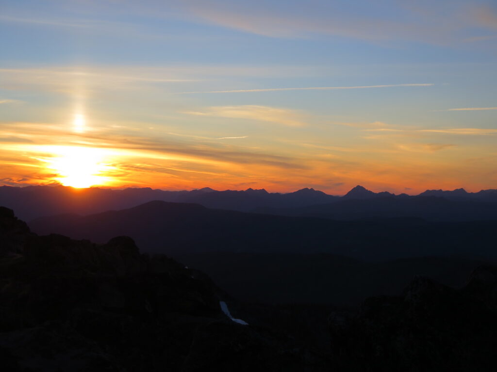 Sunset from our Tiffany Mountain camp... simply gorgeous! I ❤ the North Cascades!