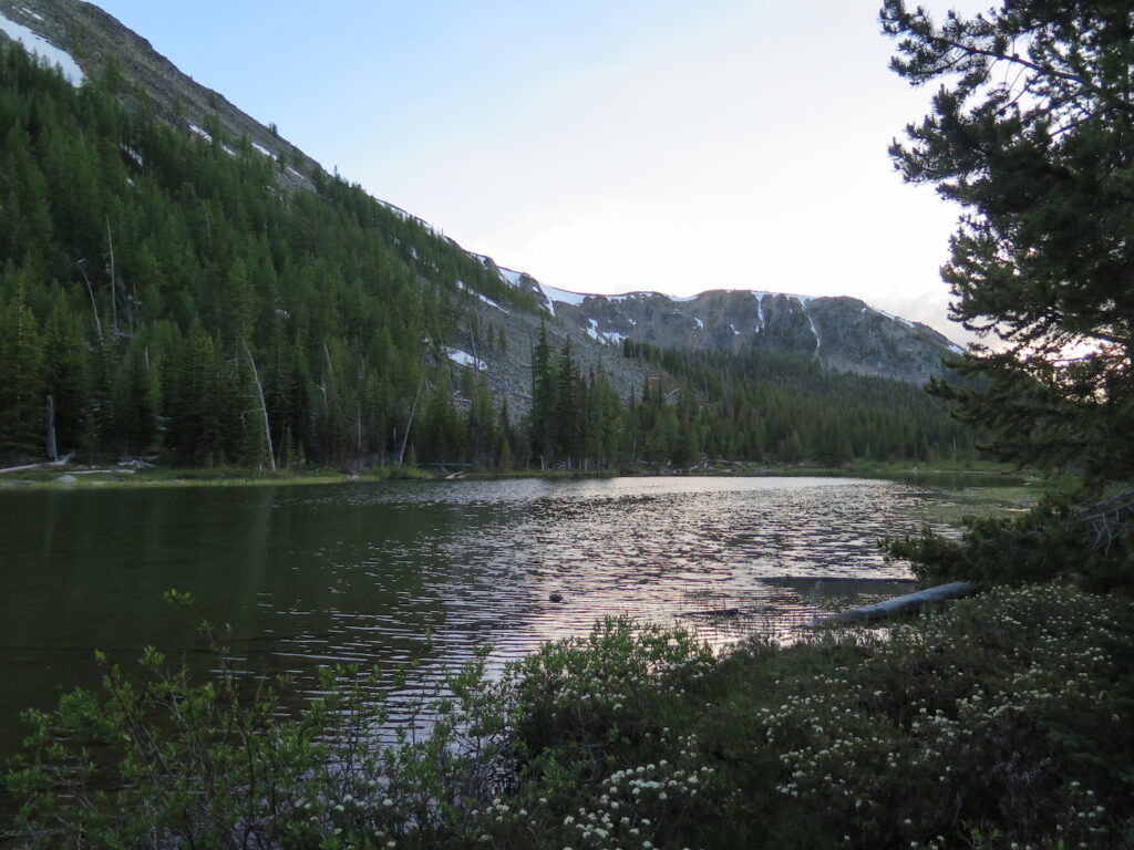 Enjoying the early evening views of Smith Lake