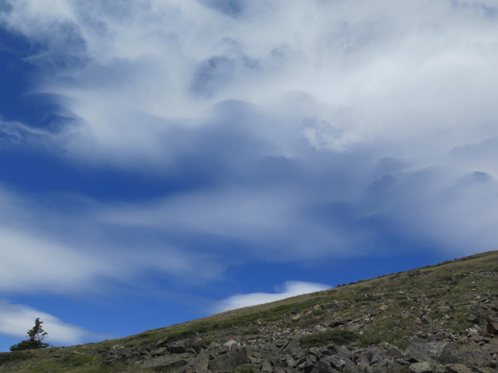 Amazing clouds over the top of Armstrong Mountain