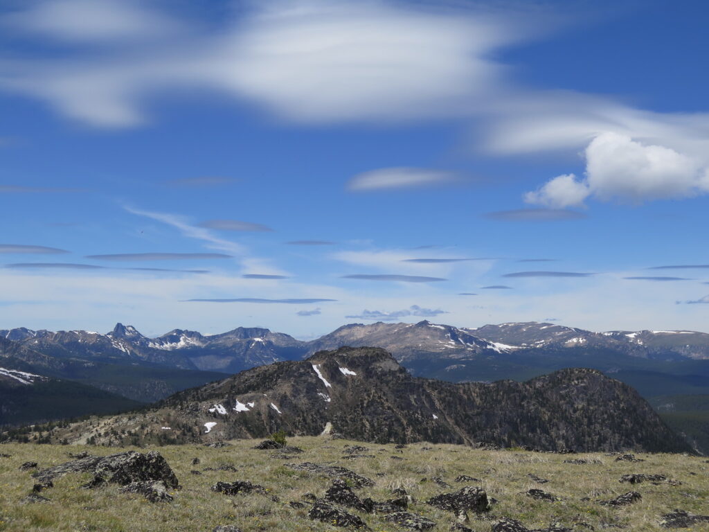 Admiring the views from near the top of Armstrong Mountain. Just wow!