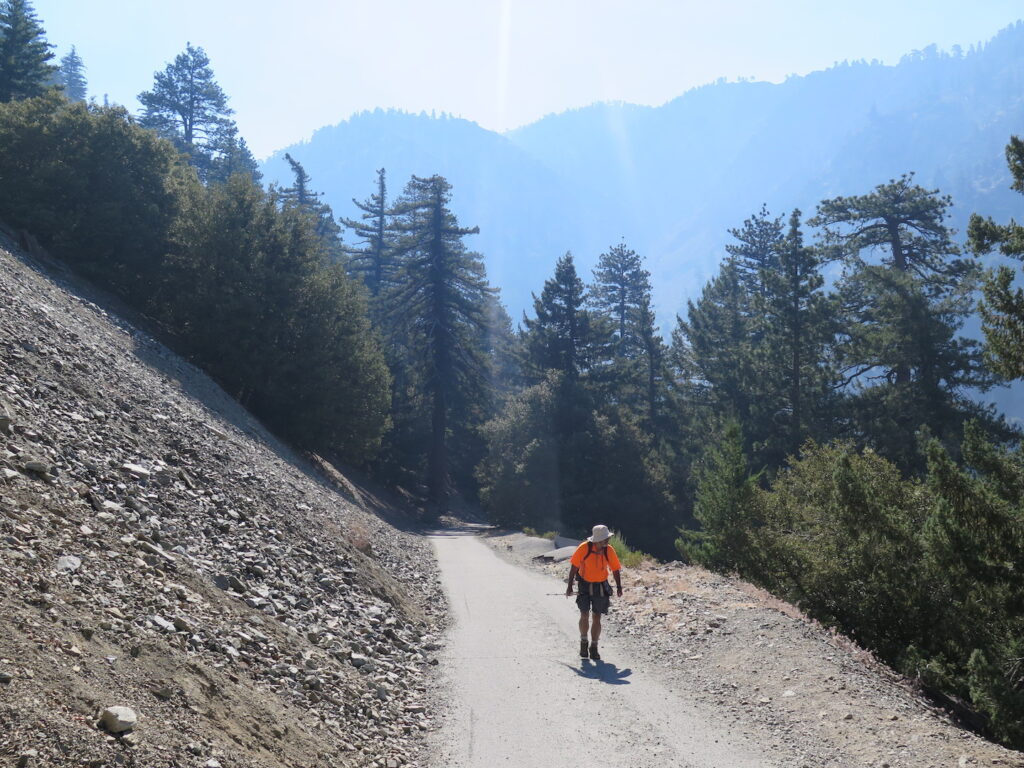 To Mount Baldy! It's a good thing winds shifted and blew out the smoke from the Sand Fire in nearby Santa Clarita Valley because it was pretty thick at the start of our hike.