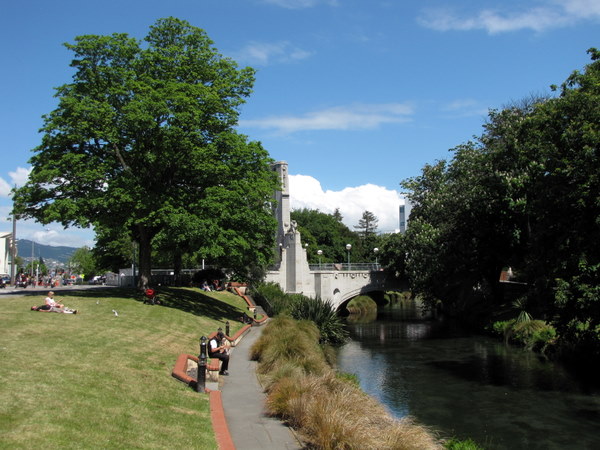 A peaceful Christchurch park among the chaos