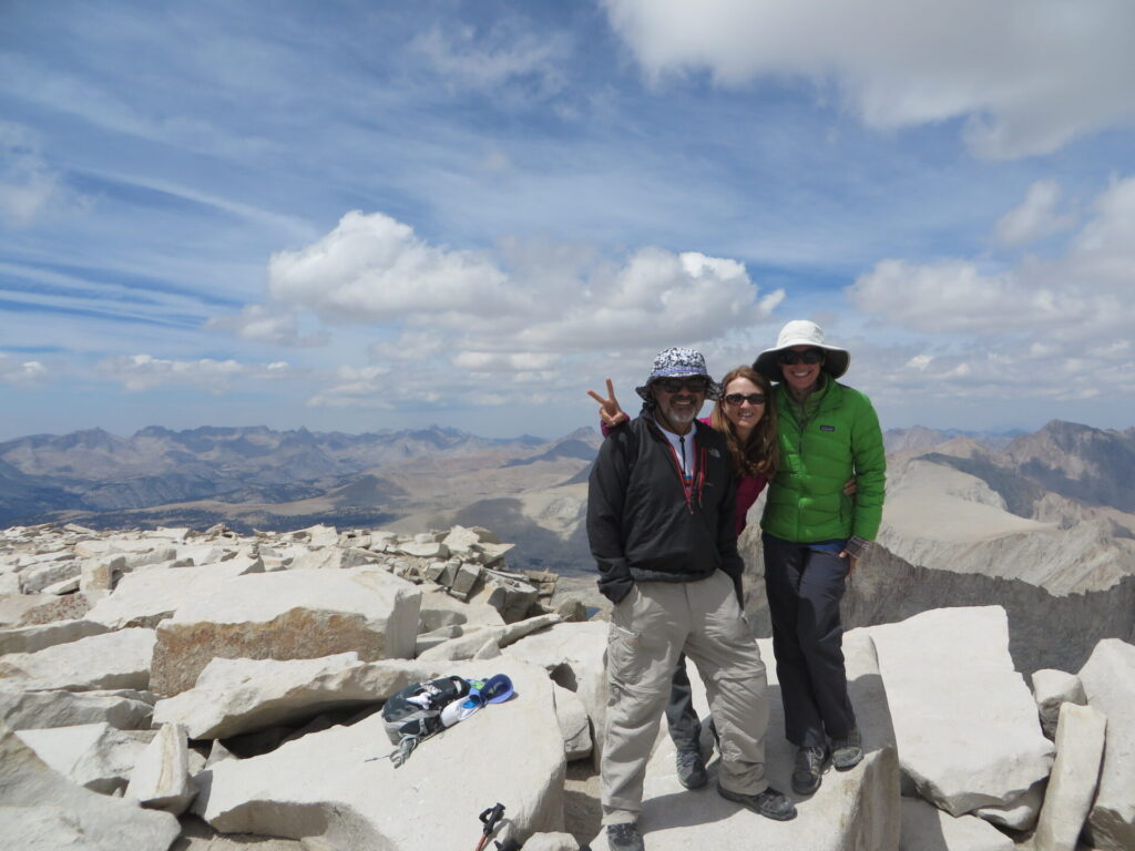 Celebrating on the top of Mount Whitney with my dad and stepmom!