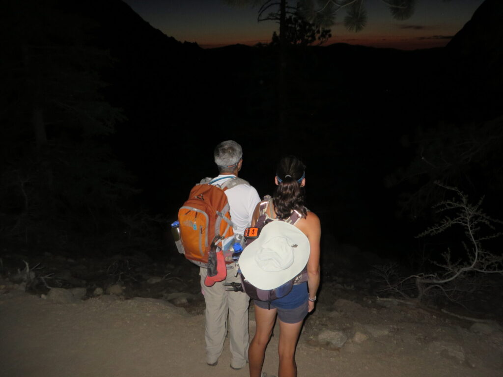 Enjoying the sunrise on the Whitney trail. Sometimes 3am wakeups have huge benefits!