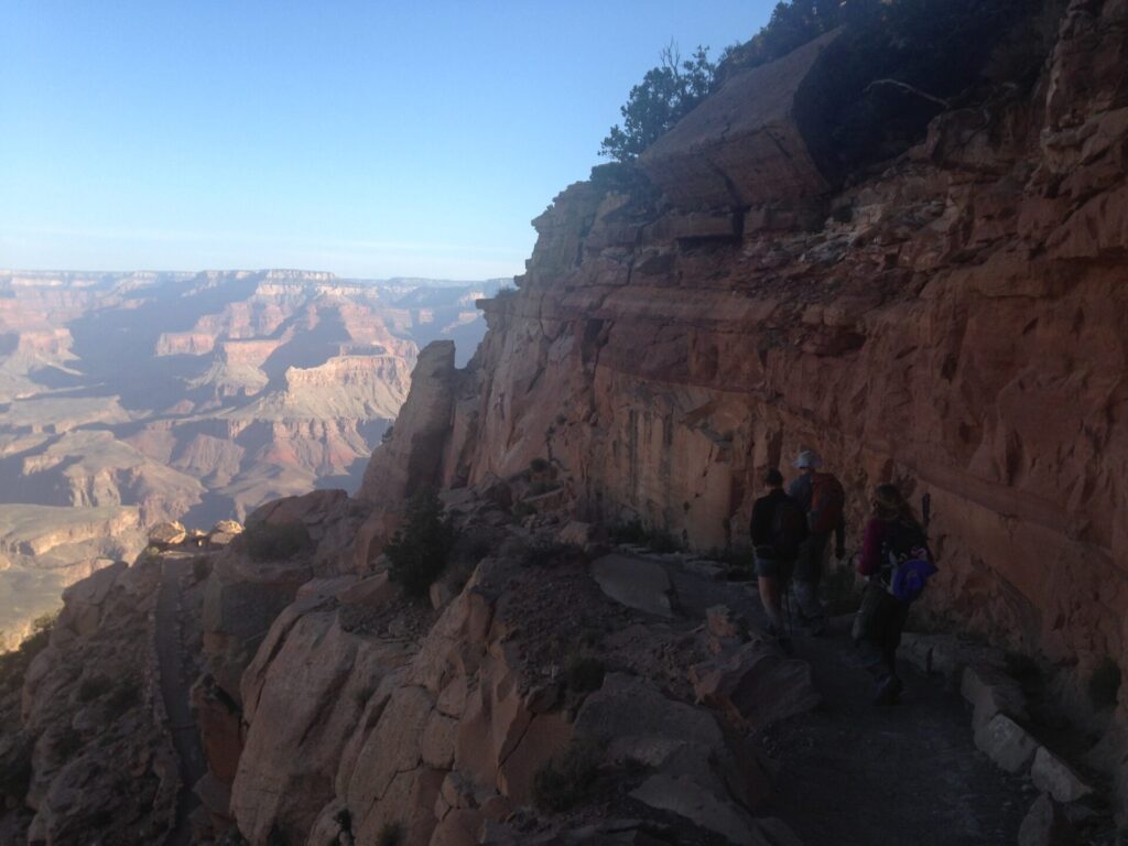 Near the start of our hike on the way down the South Kaibab trail