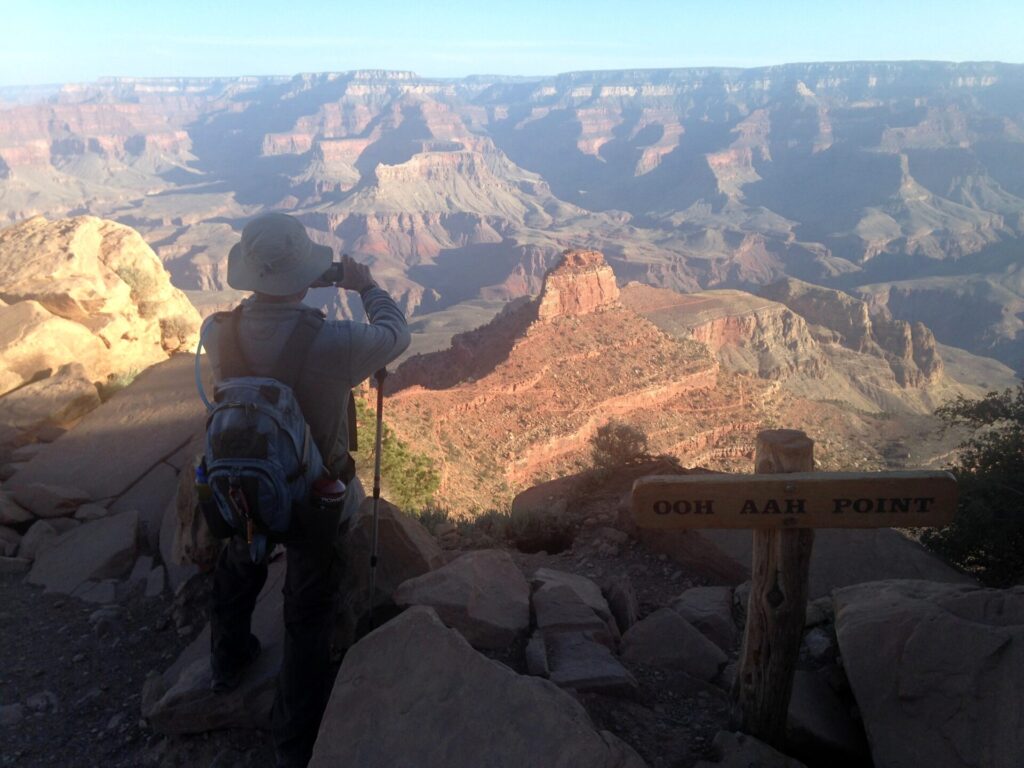 My dad at Ooh Ahh Point. Ooh ahh indeed!