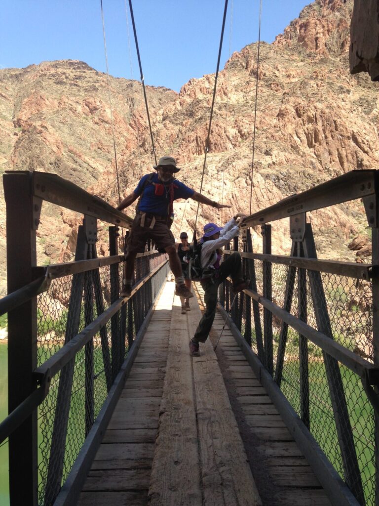 Being goofy on the Black Bridge. It's pretty awesome when your dad and friends have similar maturity levels hehe!