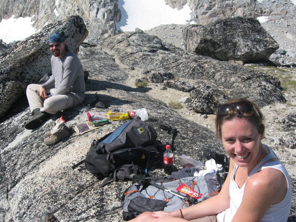 Joya and Dylan and our basin lunch party. We had no idea what we got ourselves into when we signed up for this