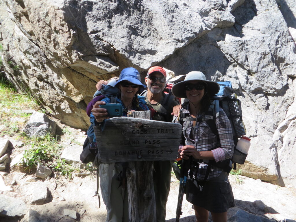 With my folks on the trail when we officially connected with the JMT!