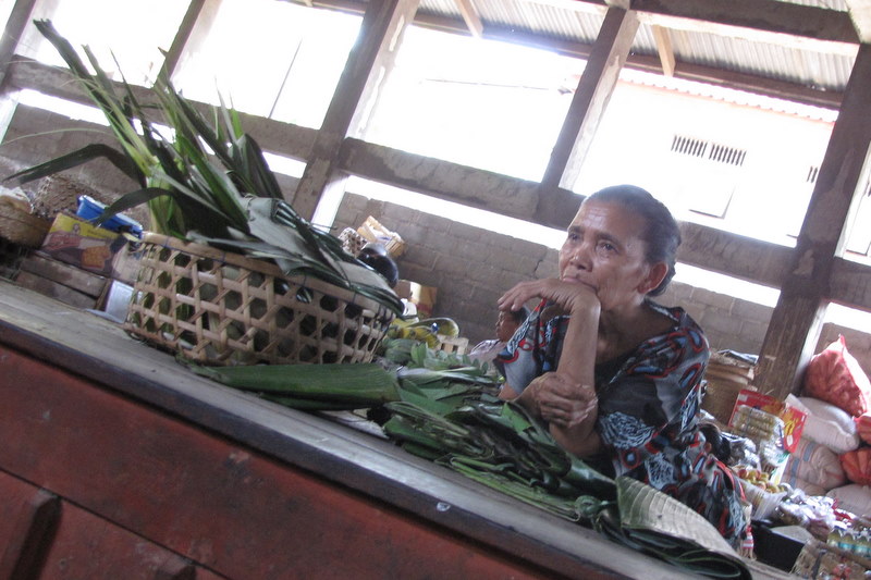 A vendor at the Amed market