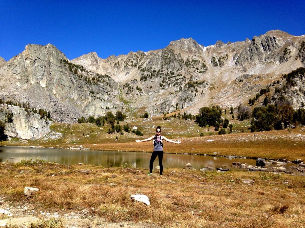 The gorgeous alpine lake at the top of Beehive Basin