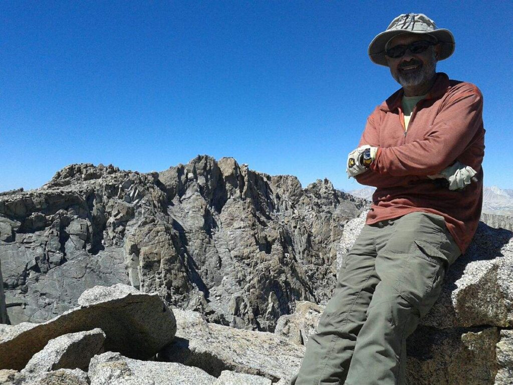 Diana sent me this photo of my dad on the summit of Lamarck before their accident